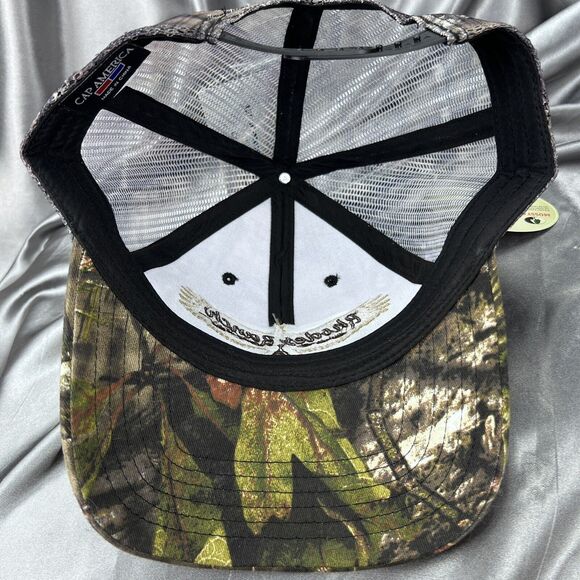 Mossy Oak Men’s Trucker Hat Rhodes Ranch Mesh Camo Curved Cap Summer Fashion NEW - Picture 7 of 9